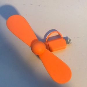 iPhone fan neon orange.